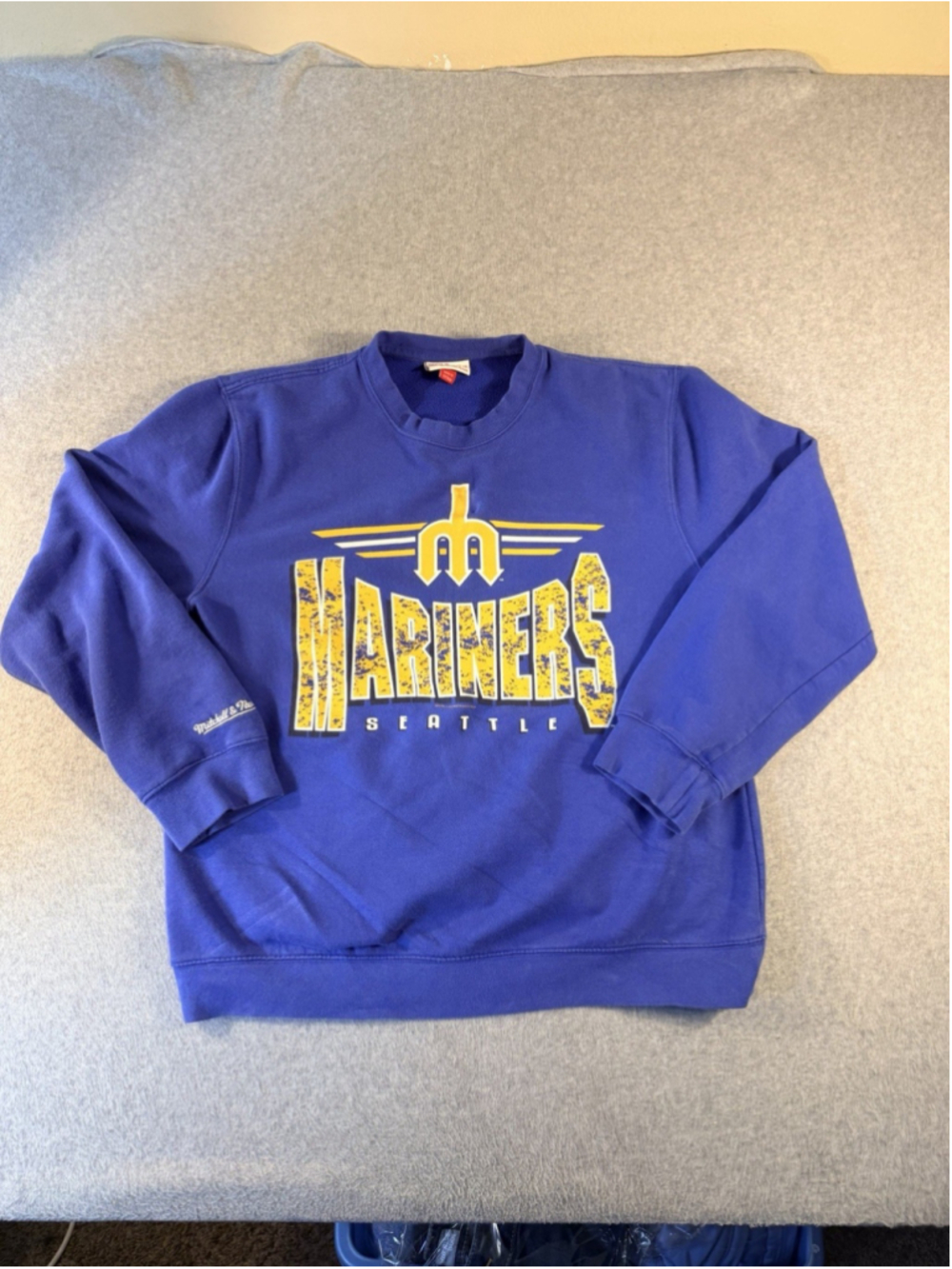 Mitchell & Ness Seattle Mariners Crewneck Sweatshirt Men’s XL Blue MLB